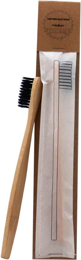 Loofy's - Tandenborstel [Bamboe] Zwarte Haren - 100% Vegan & Plasticvrij - Loofys