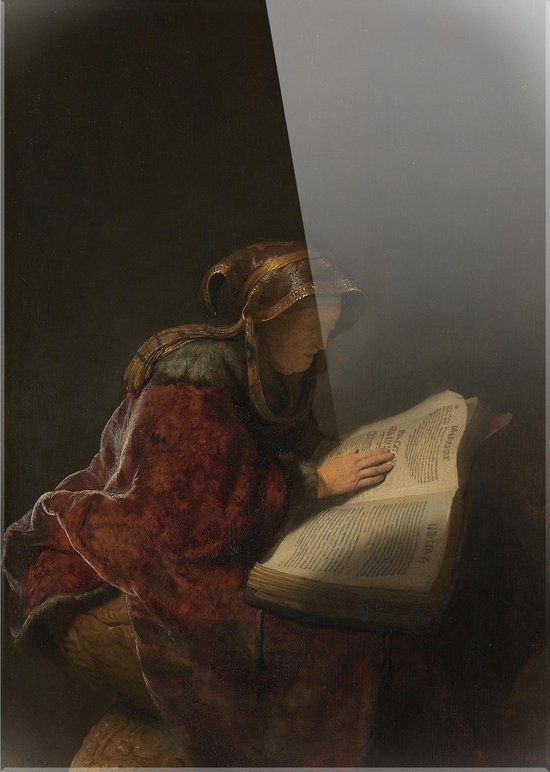 Vieille femme lisant, probablement la prophétesse Hannah | Rembrandt van  Rijn | 1631 |... | bol.com
