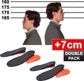 5cm verhogende inlegzolen voor mannen | wordt direct 7cm langer | Lifterz (Double Pack)