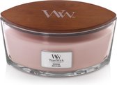 Woodwick Heartwick Flame Ellipse Geurkaars - Rosewood