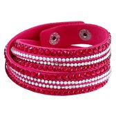 Fako Bijoux® - Wikkelarmband - Smal - Fuchsia