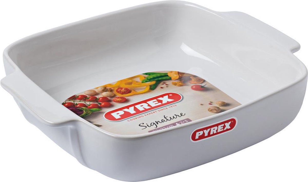 Pyrex Signature Ovenschaal Vierkant - Keramiek - 22x22 cm - Wit — cadeau in Kookcadeaus - foto 5