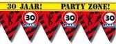 30 jaar party tape/markeerlint waarschuwing 12 meter - Verjaardag afzetlinten/markeerlinten feestartikelen