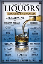 Wandbord - National Liquors Around The World - Gebolde Duitse Kwaliteit