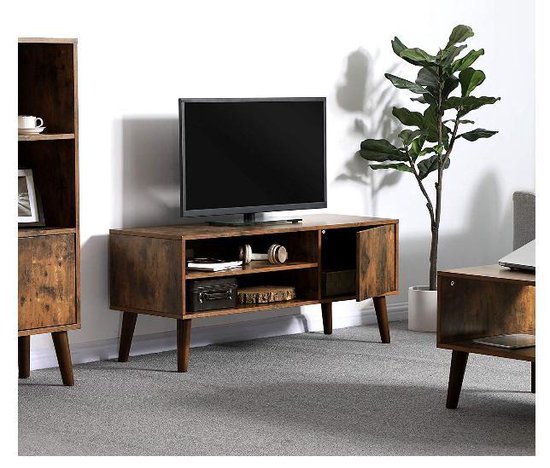 MIRA Home - TV Kast - Tv meubel hout - Woonkamer accessoires - Industrieel  - Hout -... | bol.com