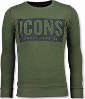 ICONS Block - Sweater Mannen - 6355G - Groen