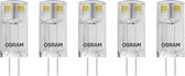 OSRAM 4058075093997 LED-lamp Energielabel A++ (A++ - E) G4 Stift 0.9 W = 10 W Warmwit (Ø x l) 12 mm x 33 mm 5 stuk(s)