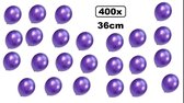 400x Super kwaliteit ballonnen metallic paars 36cm