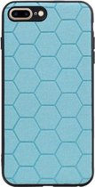 Hexagon Hoesje voor iPhone 8 Plus / iPhone 7 Plus Blauw