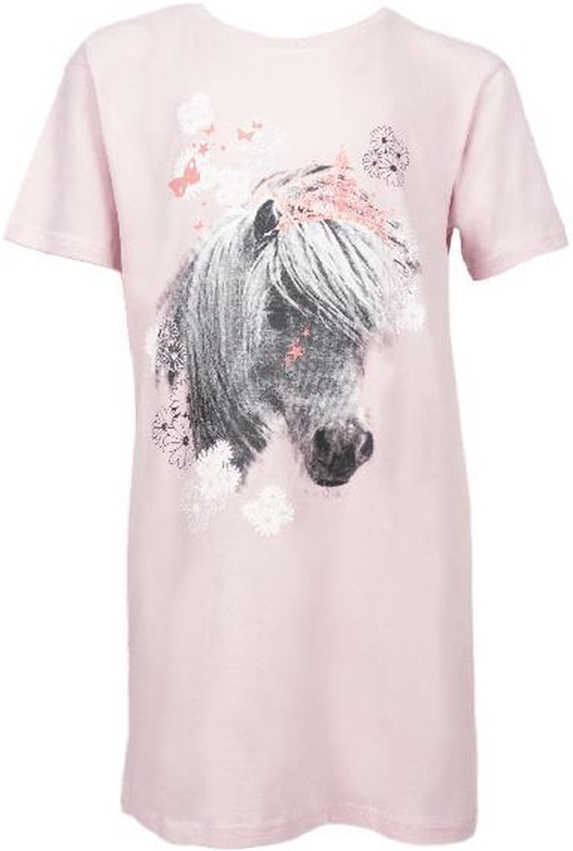 Anouk Michaela Paarden Bigshirt Pink maat 98