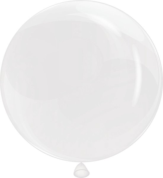 Transparante ballon wit - Feestdecoratievoorwerp