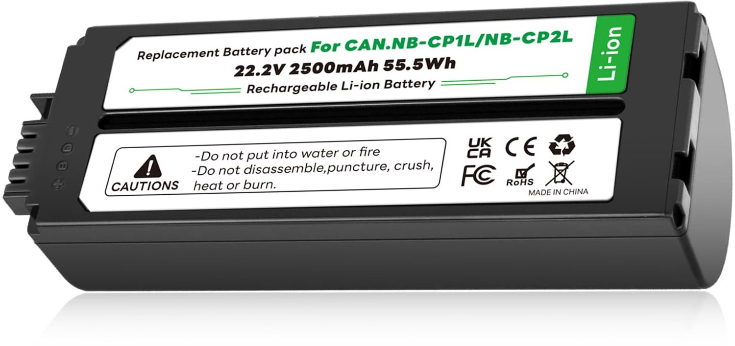 2000mAh Batterij voor Canon Photo Printers