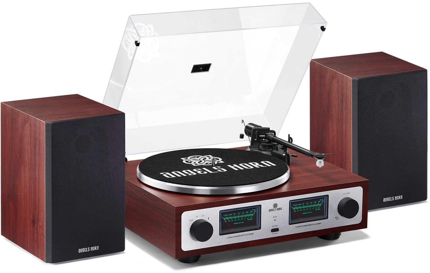 Vintage Bluetooth Hi-Fi Platenspeler met Speakers