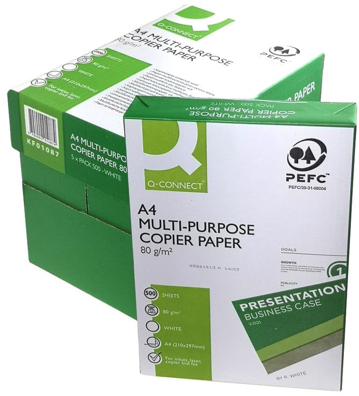 Kopieerpapier - A4, 80 g/m², 2500 Vellen - Wit