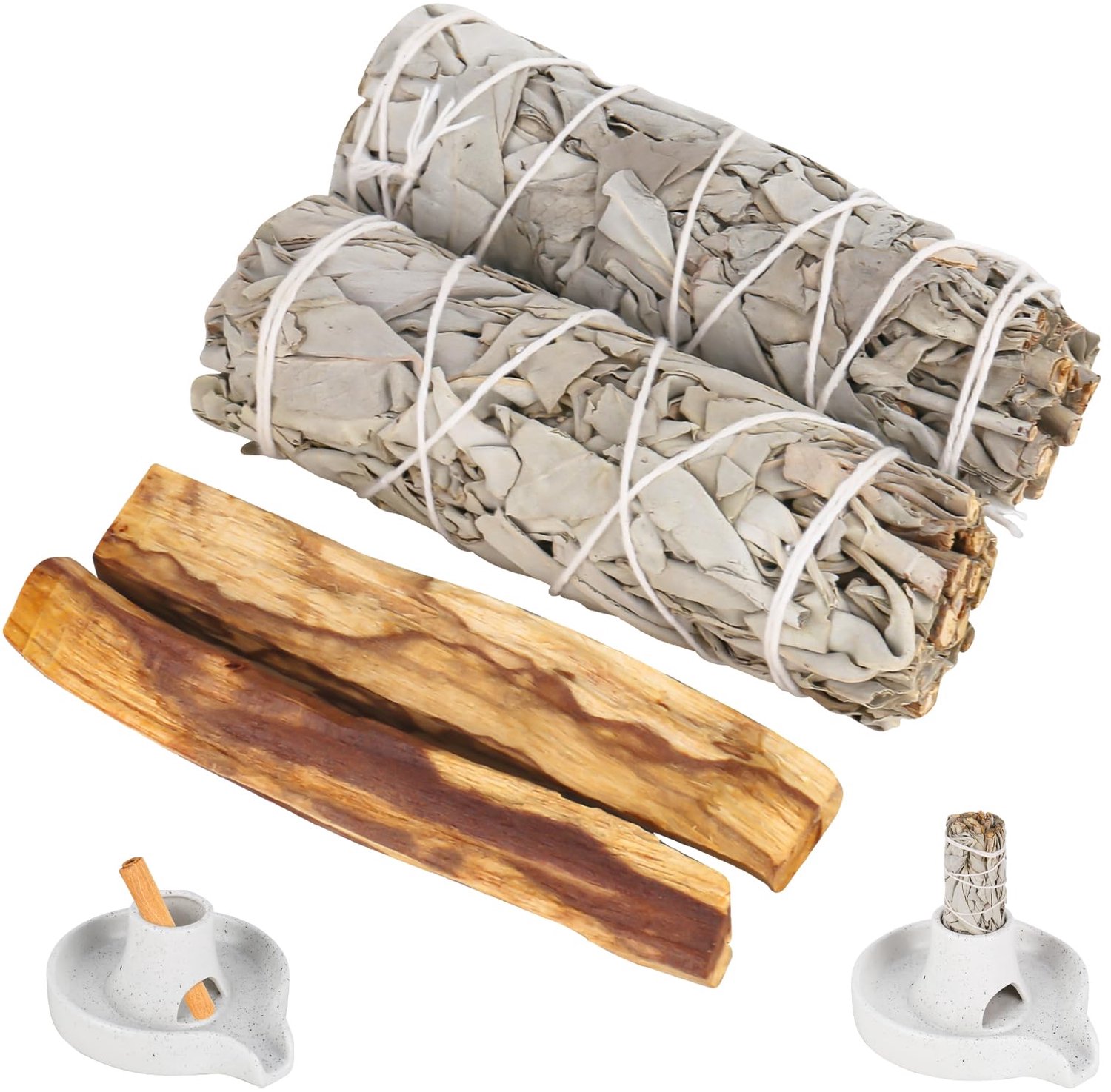 Set van 2 Palo Santo en 2 Witte Salie voor Spirituele Rituelen