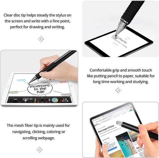Universele Capaciteit Pennen Set - 4 Stuks voor Tablet en Smartphone — afbeelding 3