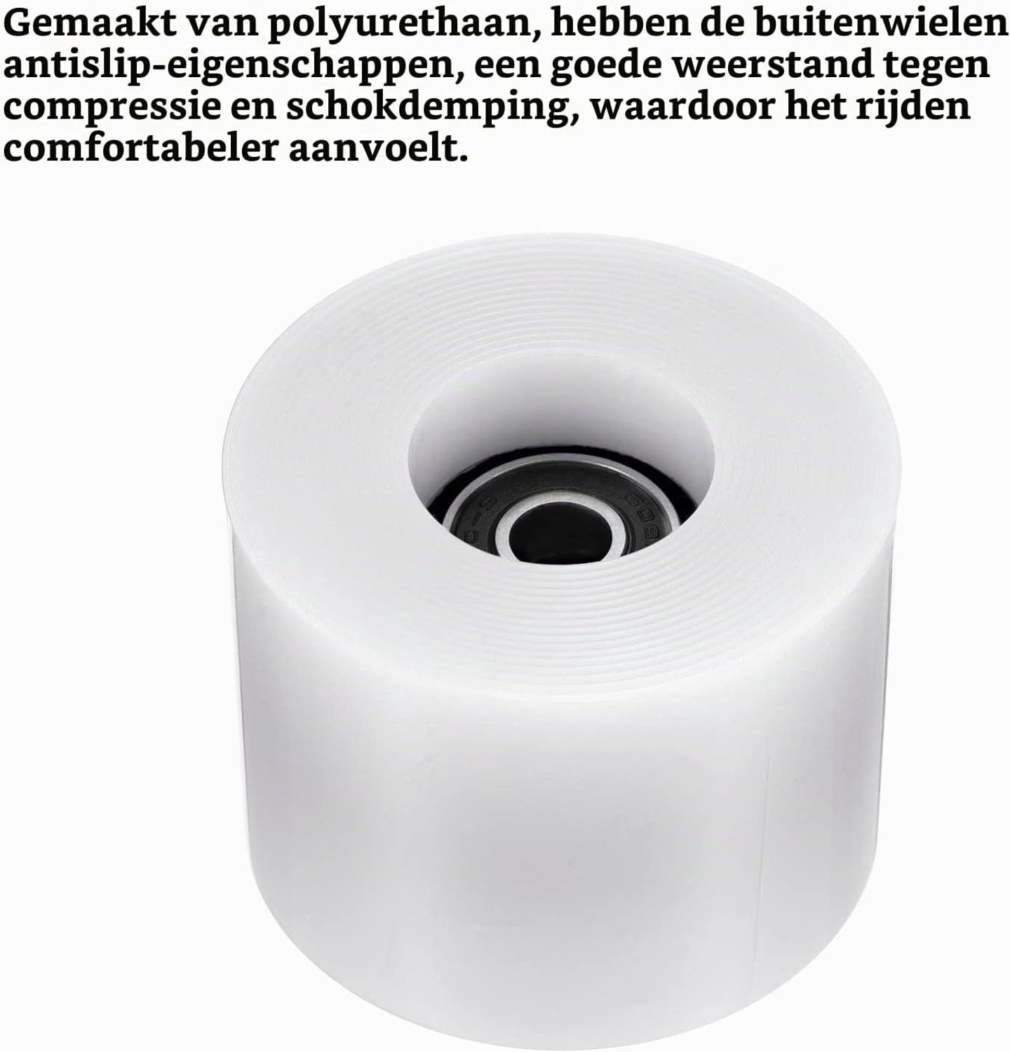 60mm Longboard Wielen met ABEC-9 Lagers 4 Stuks Vervangingswielen voor Skateboards en Cruisers 80A Hardheid en