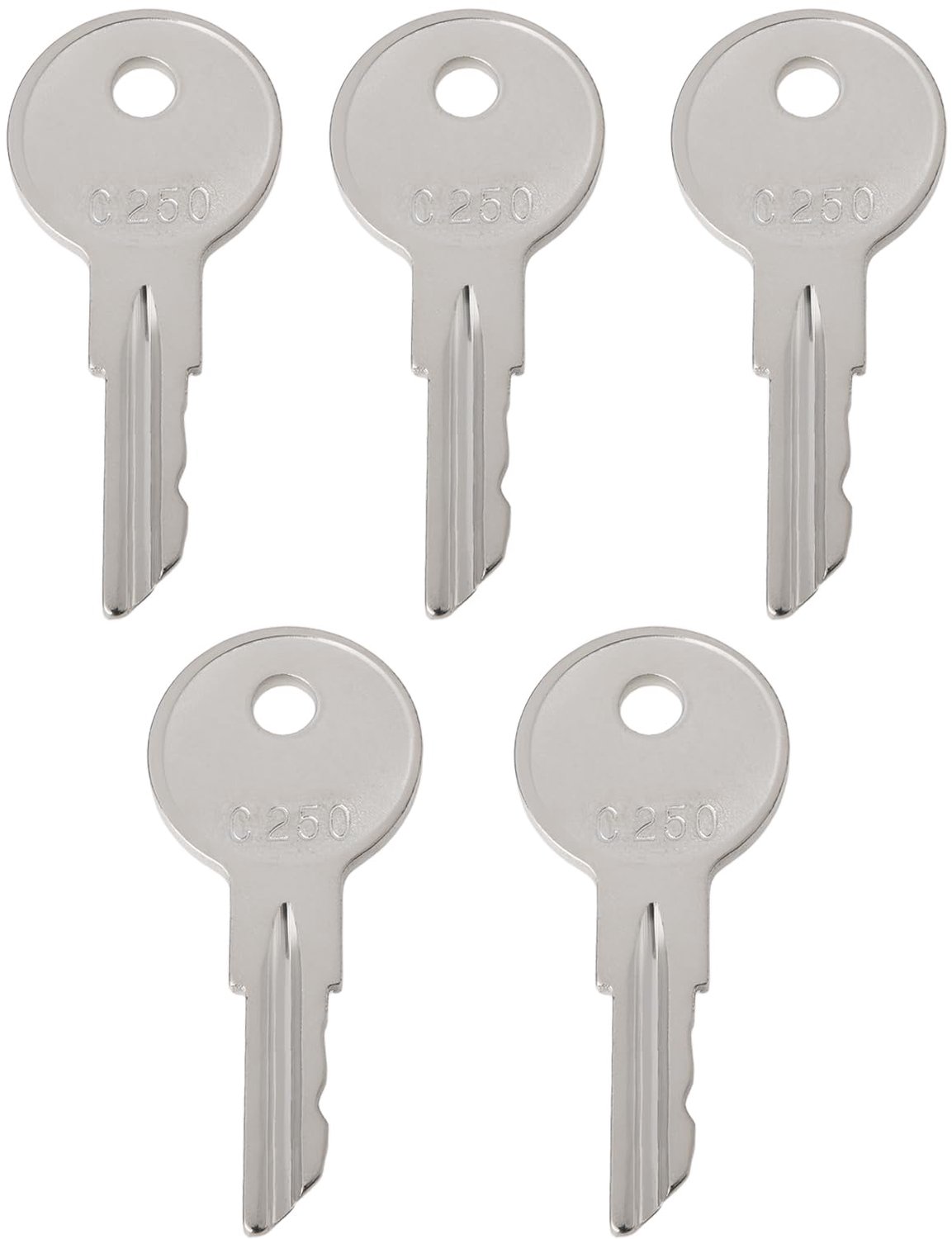 Ontsteking Master Sleutels - 5 Stuks - Precisie Passend - Duurzaam Metaal - Compatibel met Crown - Onderdeelnummers C250/089216-001/170151-001 - Heftrucksleutel