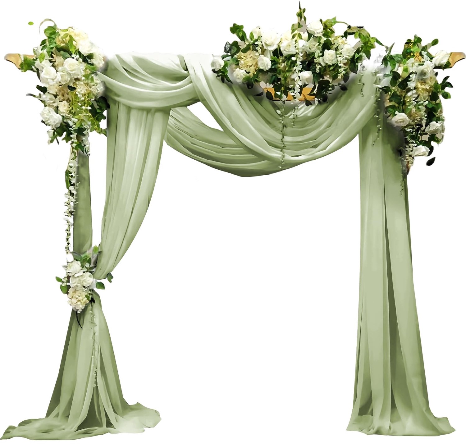 Set van 2 Transparante Tulle Gordijnen voor Bruiloften