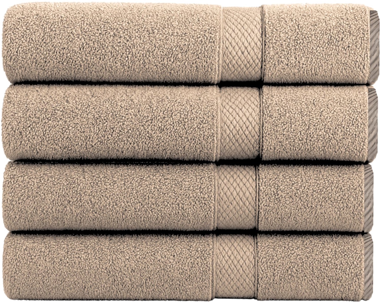Set van 4 Handdoeken - Zacht en Absorberend - 50 x 100 cm - Bruin