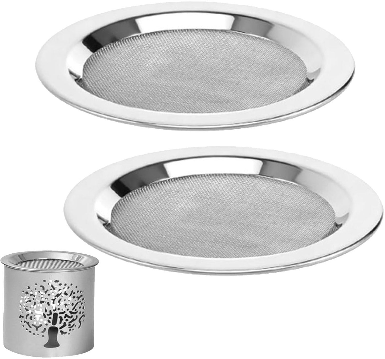 Set van 2 Hittebestendige Wierookzeefjes van RVS