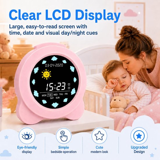 Kinderwekker met LCD Display en Slaapmonitor — afbeelding 5