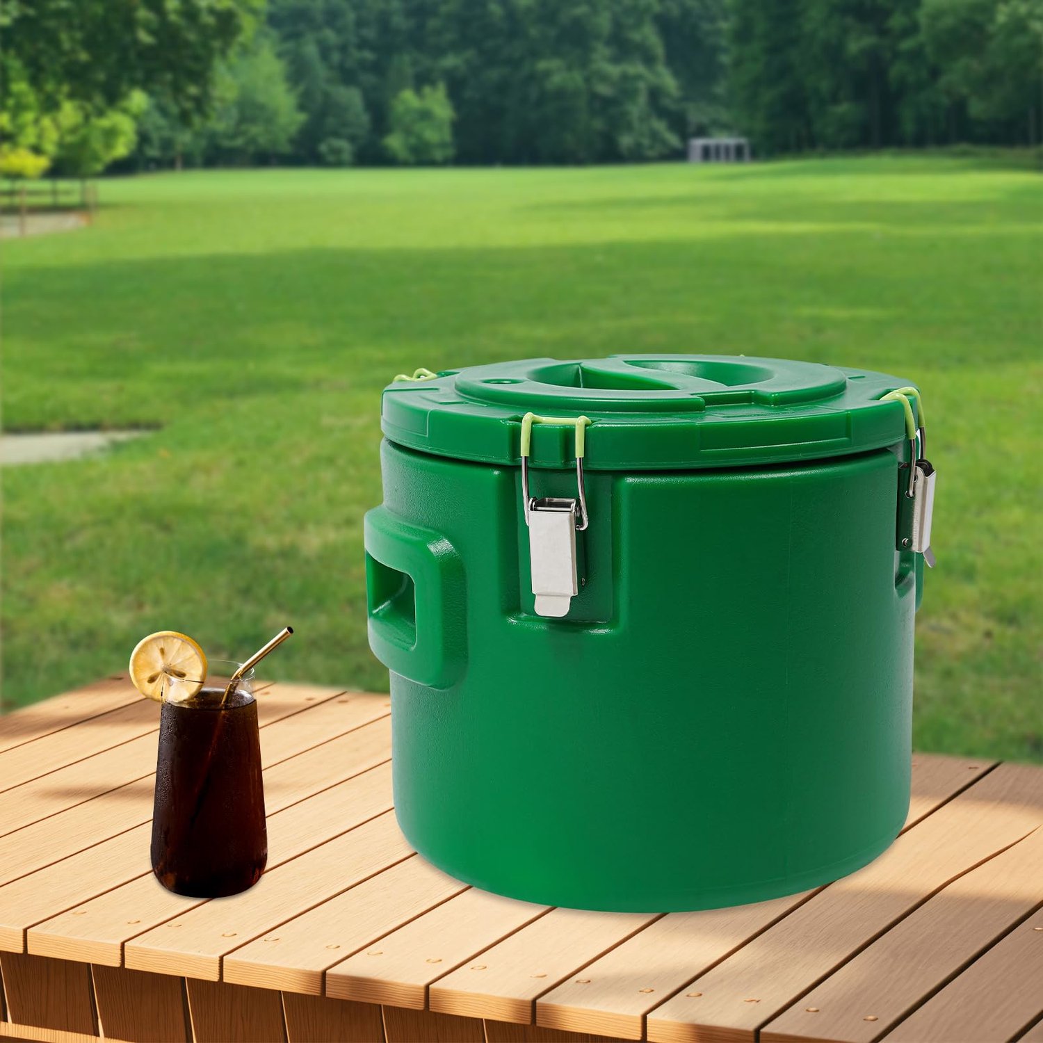 Roestvrijstalen Isolatiecontainer met Deksel en Handvatten
