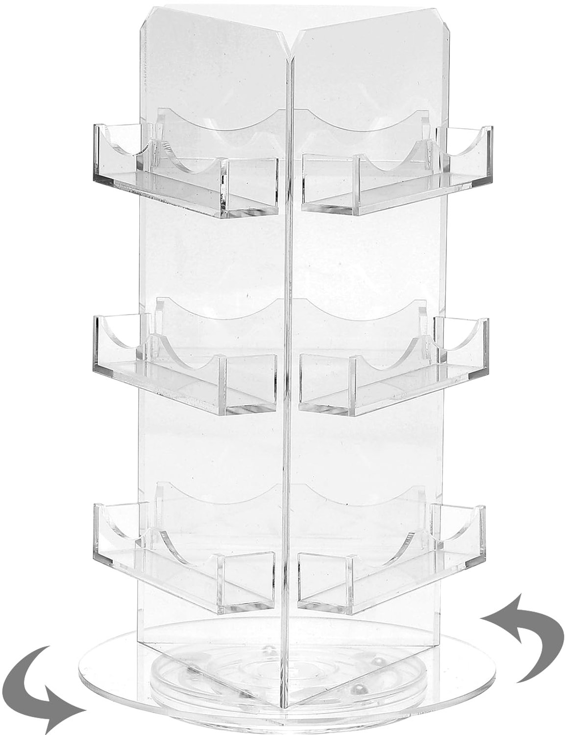 3 Laags Wenskaart Display Stand - Acryl Roterend Kaarten Rack