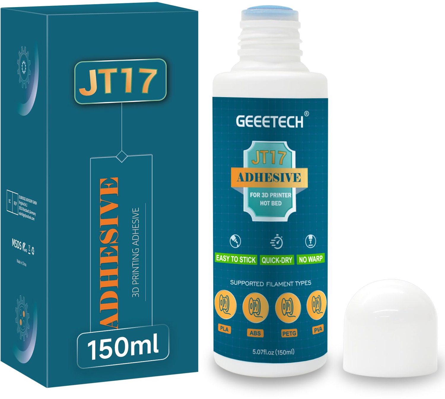 3D Printer Lijm, 150 ml, Geschikt voor PLA, ABS, PETG