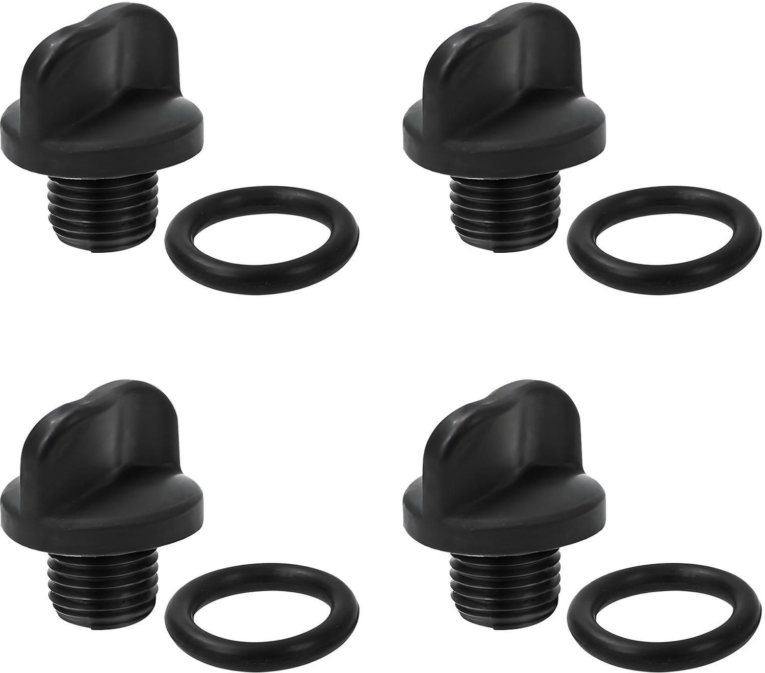 4 Stuks Afvoerschroeven met O-Ring voor Zwembadpomp