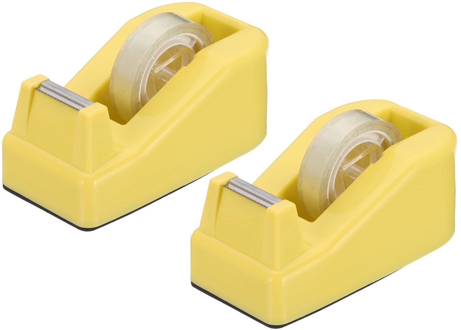 Tape Dispenser voor Bureau - Compact en Schattig - Geel - 2 Stuks