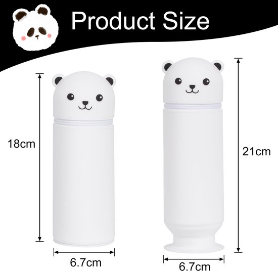 Kawaii 2-in-1 Silicone Pen Case voor School en Kantoor — afbeelding 5