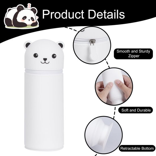 Kawaii 2-in-1 Silicone Pen Case voor School en Kantoor — afbeelding 2