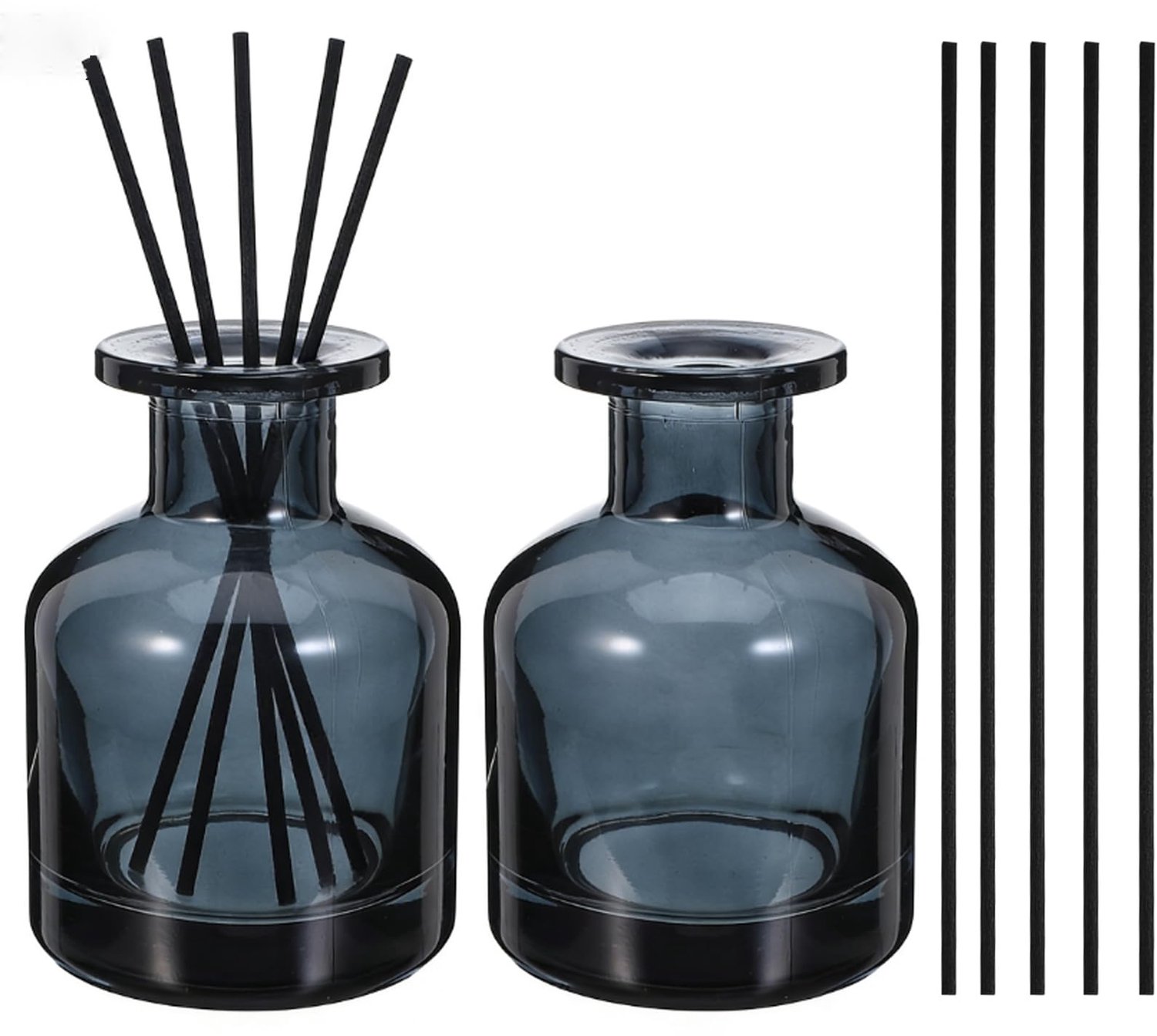 Diffusorfles 150 ml - Geurstokjes - Aromatherapie - Kamerspray - Decoratief - Matte glazen fles met rotan staafjes - Geurdiffuser