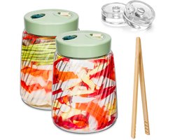 Fermentatiepot 1.4L voor Kimchi en Kefir met Luchtventielen
