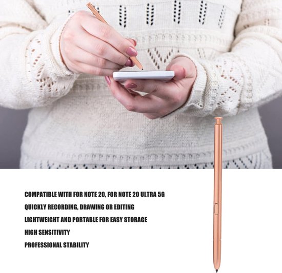Stylus Pen Hoge Gevoeligheid - Vervanging voor Note 20/Note 20 Ultra 5G - Snelle Opname - Draagbaar - Nauwkeurige Punt - Verbeterde Reactietijd - Aanraakpen — afbeelding 5