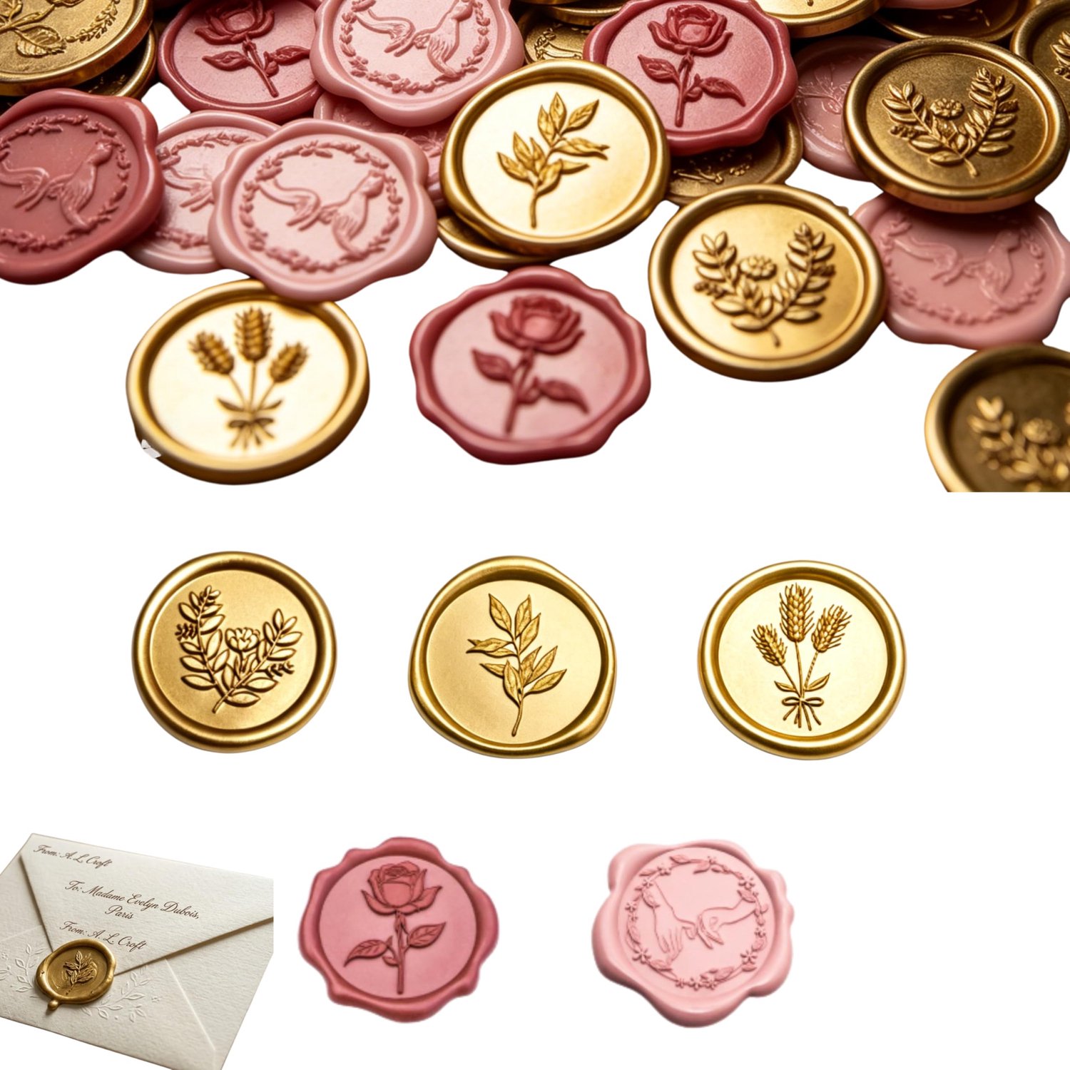 Set van 50 Waskleur Stickers voor Vintage Luxe