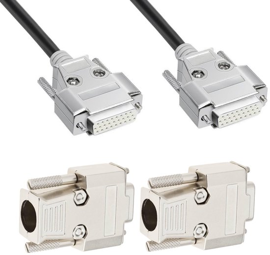 2 stuks 9 Pin DB9 RS232 Vrouwelijke Connector Metalen Behuizing Adapter