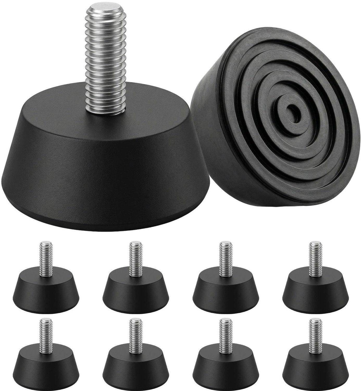 10 Stuks Schroefbare Rubberen Voetjes M6