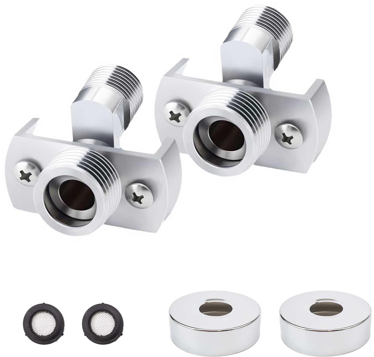 Douche-armventiel - Waterdicht - Instelbaar - 2 Stuks - Douchekopadapter - Oplossing voor waterlekkage - Geschikt voor standaard schroefd...