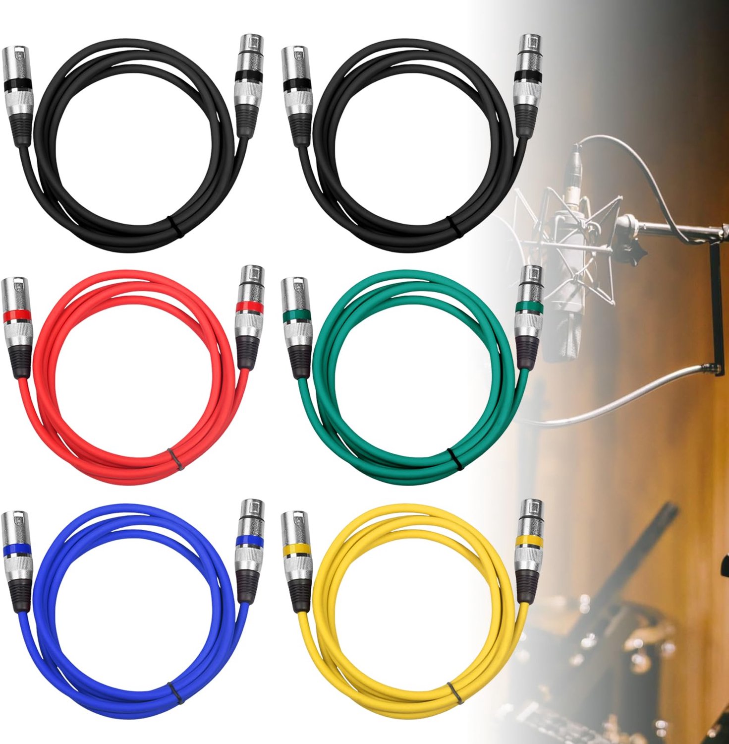 6 Stuks XLR Microfoonkabels voor Studio-opnames