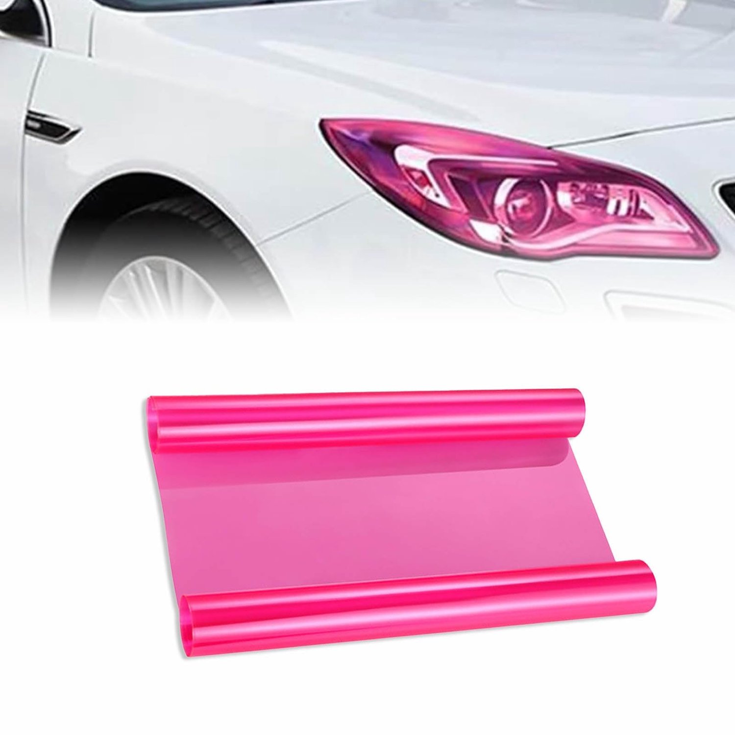 Koplampfolie 120x30cm - Zelfklevend - Roze - Bescherming tegen zon/water - Kras- en slijtvast - Lichtdoorlatendheid 90% - Kleurfolie
