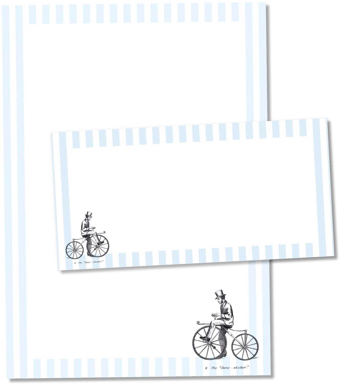 Vintage Blauw Schrijfset met 50 Vellen en 25 Enveloppen