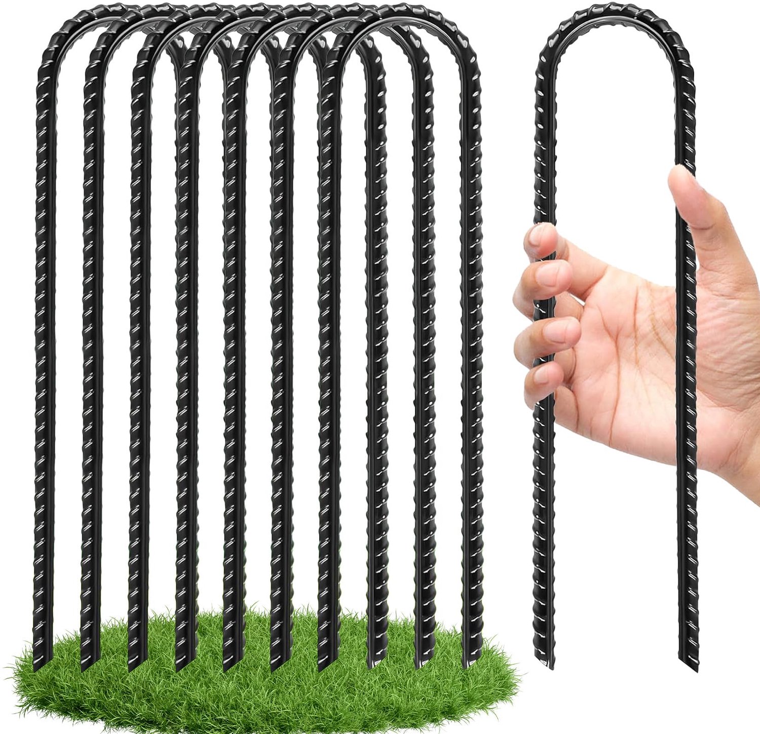 Set van 8 Grondankers voor Trampoline en Tent met een Lengte van 30 cm