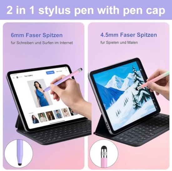2-in-1 Touchscreen Pen in Gradient Kleuren — afbeelding 4
