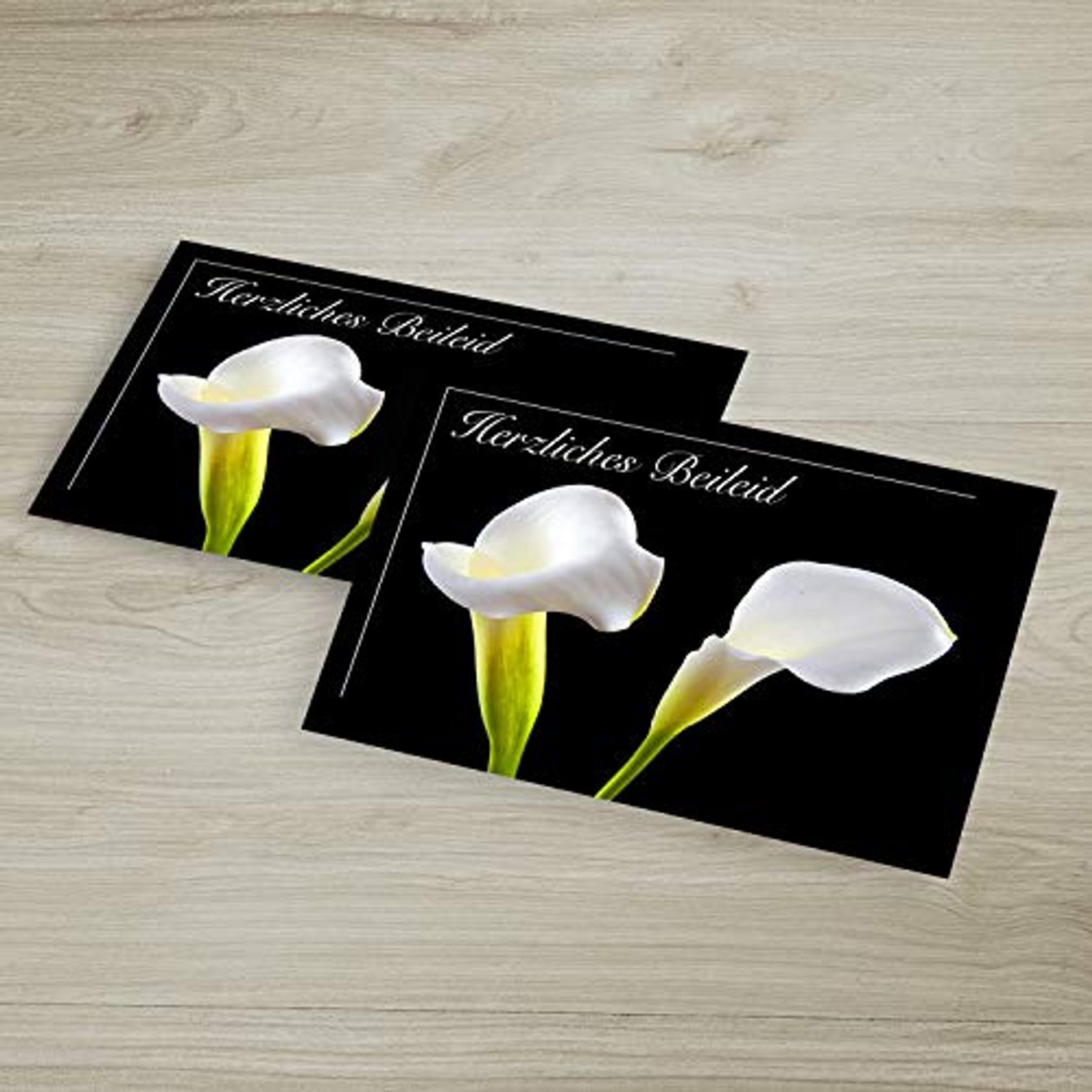 Set van 18 Premium Rouwkaarten met Enveloppen