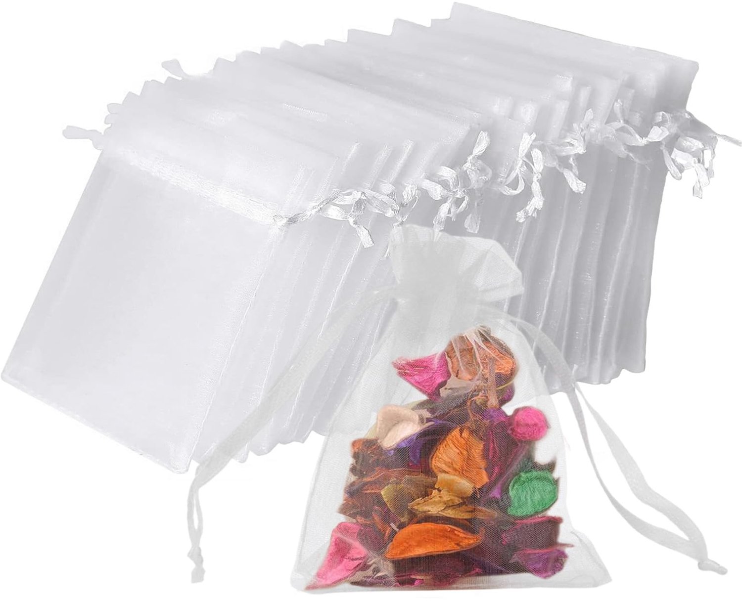 100 Stuks Organza Cadeauzakjes 10 x 12 cm