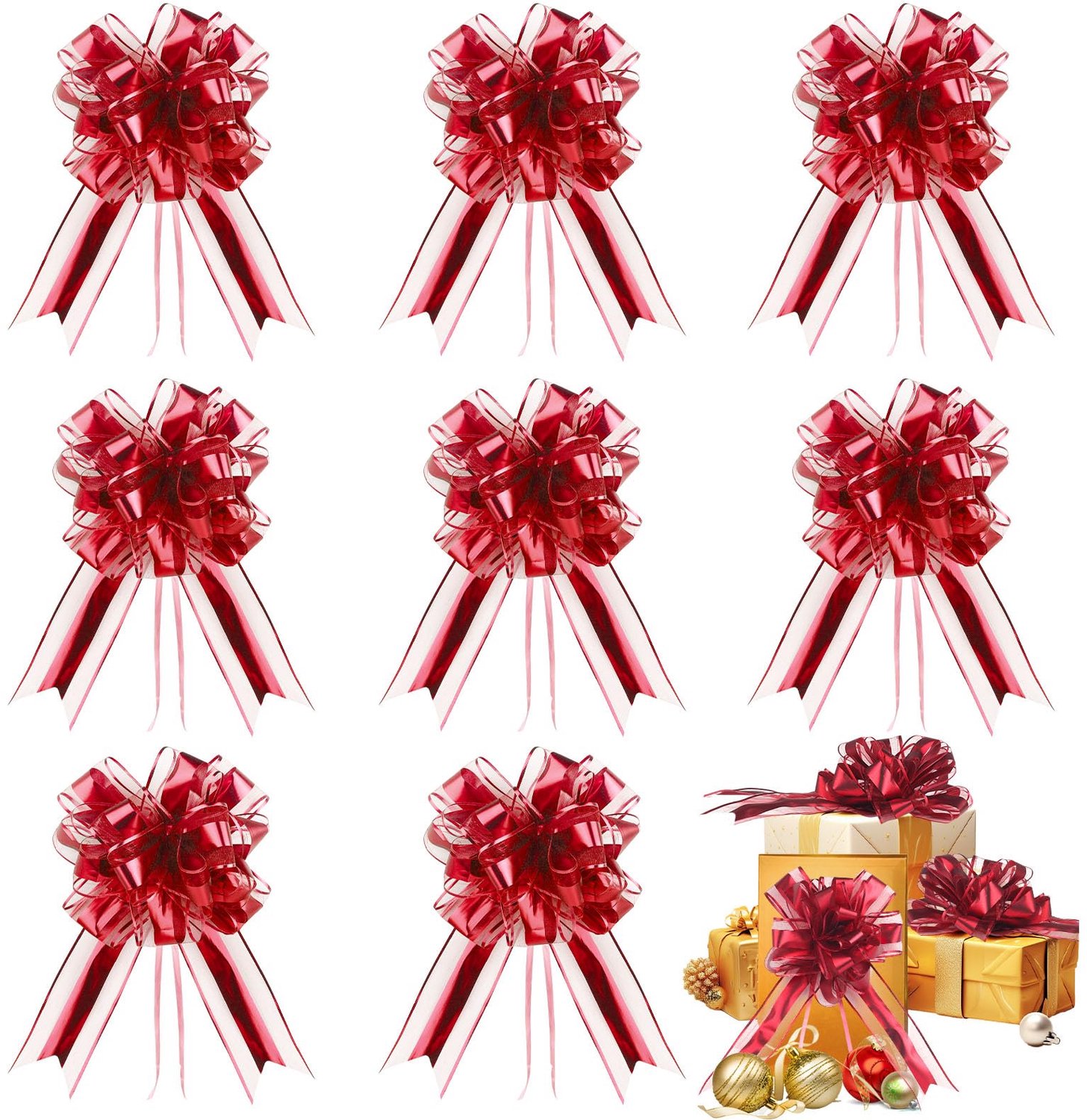 8 Stuks Grote Trek Bogen voor Cadeaus en Decoraties