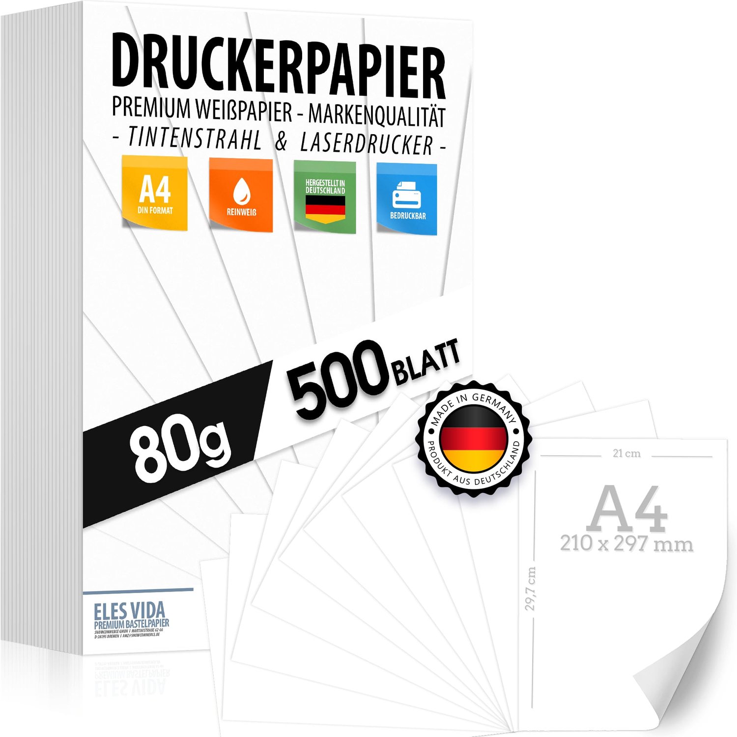 A4 Printer Paper - 80 g/m² - 500 Vellen Wit