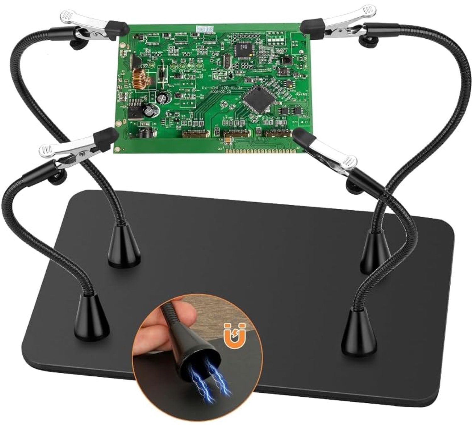 Magnetische Helping Hands Soldering Station met Krokodillenklemmen